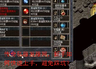 传奇私服发服网,新手如何快速上手,避免踩坑? 传奇私服发服网,新手如何快速上手,避免踩坑?