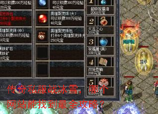 传奇私服战冰雪,哪个网站能找到最全攻略? 传奇私服战冰雪,哪个网站能找到最全攻略?