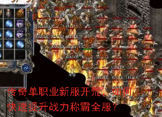 传奇单职业新服开荒,如何快速提升战力称霸全服? 传奇单职业新服开荒,如何快速提升战力称霸全服?