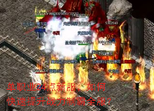 单职业24点新服,如何快速提升战力制霸全服? 单职业24点新服,如何快速提升战力制霸全服?
