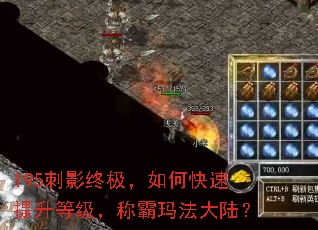195刺影终极,如何快速提升等级,称霸玛法大陆? 195刺影终极,如何快速提升等级,称霸玛法大陆?