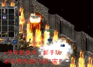 e传奇新服网,新手玩家如何快速升级打宝? e传奇新服网,新手玩家如何快速升级打宝?