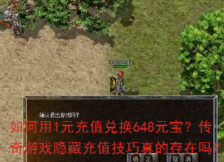 如何用1元充值兑换648元宝?传奇游戏隐藏充值技巧真的存在吗? 如何用1元充值兑换648元宝?传奇游戏隐藏充值技巧真的存在吗?