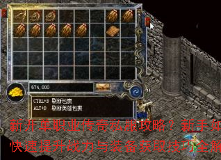 新开单职业传奇私服攻略?新手如何快速提升战力与装备获取技巧全解析 新开单职业传奇私服攻略?新手如何快速提升战力与装备获取技巧全解析