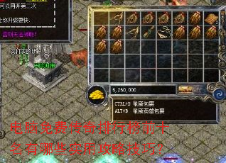 电脑免费传奇排行榜前十名有哪些实用攻略技巧? 电脑免费传奇排行榜前十名有哪些实用攻略技巧?