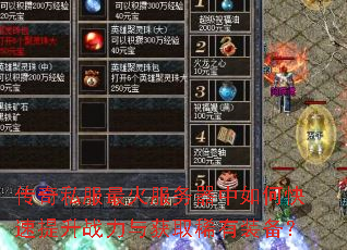传奇私服最火服务器中如何快速提升战力与获取稀有装备? 传奇私服最火服务器中如何快速提升战力与获取稀有装备?