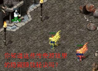 你知道这些传奇游戏里的隐藏赚钱秘诀吗? 你知道这些传奇游戏里的隐藏赚钱秘诀吗?