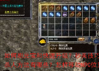 如何刷元宝和快速升级?秒关技巧与安全区杀人方法有哪些?怎样移动NPC位置? 如何刷元宝和快速升级?秒关技巧与安全区杀人方法有哪些?怎样移动NPC位置?
