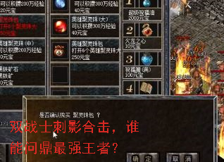 双战士刺影合击,谁能问鼎最强王者? 双战士刺影合击,谁能问鼎最强王者?
