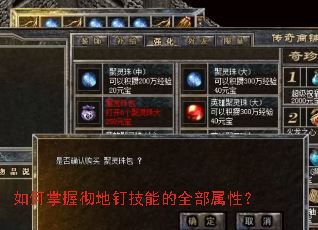 如何掌握彻地钉技能的全部属性? 如何掌握彻地钉技能的全部属性?