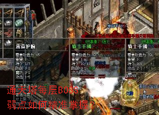 通天塔每层BOSS弱点如何精准掌握? 通天塔每层BOSS弱点如何精准掌握?
