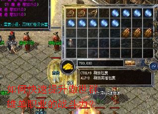 如何快速提升傲世群雄单职业的战斗力? 如何快速提升傲世群雄单职业的战斗力?
