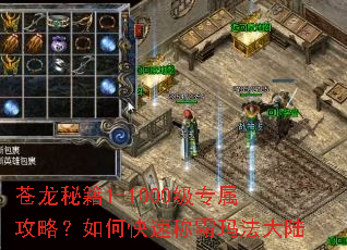 苍龙秘籍1-1000级专属攻略?如何快速称霸玛法大陆 苍龙秘籍1-1000级专属攻略?如何快速称霸玛法大陆