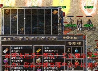 如何快速提升等级?装备爆率低怎么办?称霸沙城有哪些必胜战术? 如何快速提升等级?装备爆率低怎么办?称霸沙城有哪些必胜战术?
