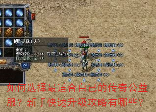 如何选择最适合自己的传奇公益服?新手快速升级攻略有哪些? 如何选择最适合自己的传奇公益服?新手快速升级攻略有哪些?